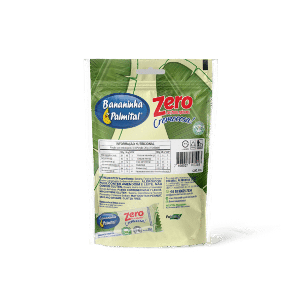 BANANINHA PALMITAL ZERO ADIÇÃO DE AÇÚCARES – POUCH COM 06 UNIDADES - Imagem 2