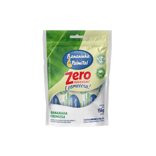 BANANINHA PALMITAL ZERO ADIÇÃO DE AÇÚCARES – POUCH COM 06 UNIDADES