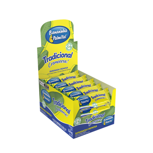 BANANINHA PALMITAL TRADICIONAL – DISPLAY COM 24 UNIDADES