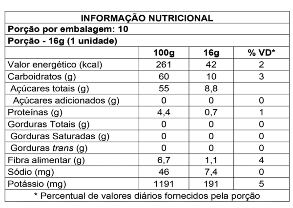 BANANINHA PALMITAL ZERO ADIÇÃO DE AÇÚCARES – DISPLAY COM 10 UND DE 16G CADA - Imagem 3